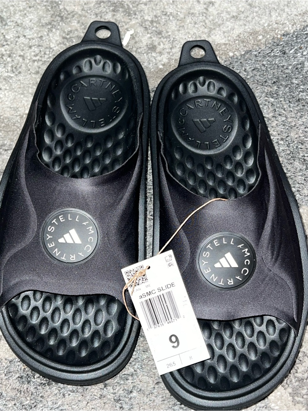 NWT Adidas X Stella McCartney Women’s Slide Black With Logo JS 0265 Size 9